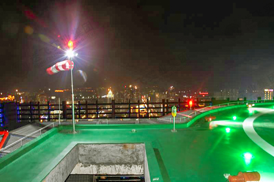 廣東茂名·東信時代廣場 屋頂直升機停機坪的燈光調(diào)試圖2